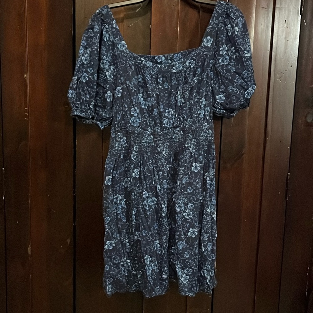 Navy floral dress